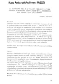 El Beowulfo de J. R. R. Tolkien y el Beowulfo de Heaney El Beowulfo de J. R. R. Tolkien y el Beowulfo de Heaney