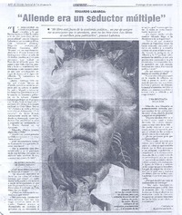 "Allende era un seductor múltiple" "Allende era un seductor múltiple"