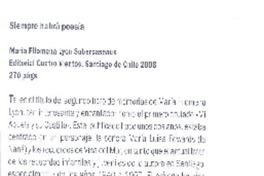 Siempre habrá poesía Siempre habrá poesía