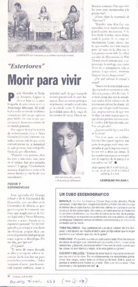 Morir para vivir (entrevista) Morir para vivir (entrevista)