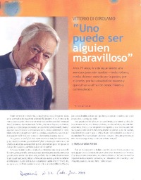 "Uno puede ser alguien maravilloso" (entrevista) "Uno puede ser alguien maravilloso" (entrevista)