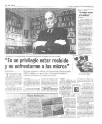 "Es un privilegio estar recluido y no enfrentarme a las micros" (entrevista) "Es un privilegio estar recluido y no enfrentarme a las micros" (entrevista)