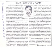 Juez, maestro y poeta Juez, maestro y poeta