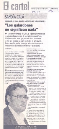 "Los galardones no significan nada" (entrevista) "Los galardones no significan nada" (entrevista)