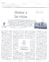 Horror a las viejas Horror a las viejas