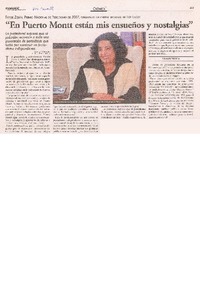 "En Puerto Montt están mis ensueños y nostalgias" "En Puerto Montt están mis ensueños y nostalgias"