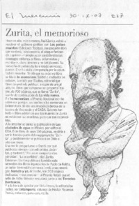 Zurita, el memorioso Zurita, el memorioso