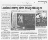Los días de amor y miedo de Miguel Enríquez Los días de amor y miedo de Miguel Enríquez