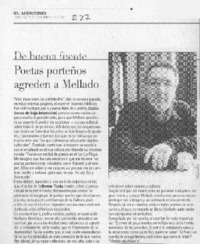 Poetas porteños agreden a Mellado Poetas porteños agreden a Mellado