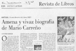 Amena y vivaz biografía de Mario Carreño Amena y vivaz biografía de Mario Carreño