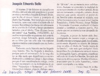 Joaquín Edwards Bello Joaquín Edwards Bello
