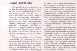 Joaquín Edwards Bello Joaquín Edwards Bello