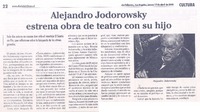 Alejandro Jodorowsky estrena obra de teatro con su hijo Alejandro Jodorowsky estrena obra de teatro con su hijo