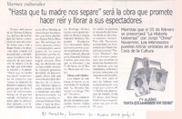 "Hasta que tu madre nos separe" será la obra que promete hacer reír y llorar a sus espectadores "Hasta que tu madre nos separe" será la obra que promete hacer reír y llorar a sus espectadores