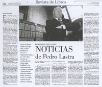 Noticias de Pedro Lastra (entrevista) Noticias de Pedro Lastra (entrevista)
