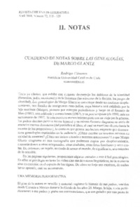 Cuadernos de notas sobre Las Genealogías de Margo Glantz Cuadernos de notas sobre Las Genealogías de Margo Glantz