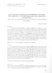 Algunas reacciones de los primeros lectores del Libro de la vida Algunas reacciones de los primeros lectores del Libro de la vida
