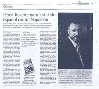 Pérez-Reverte narra estallido español contra Napoleón Pérez-Reverte narra estallido español contra Napoleón
