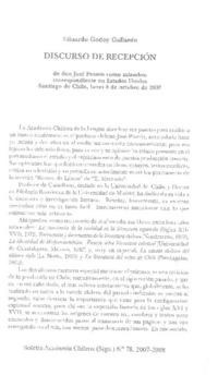 discurso de recepción discurso de recepción