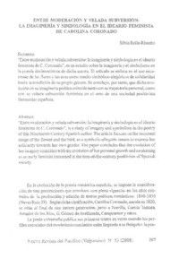 Entre moderación y velada subversión Entre moderación y velada subversión
