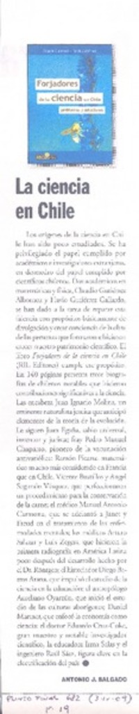 La ciencia en Chile La ciencia en Chile
