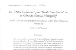 La "doble columna" y la "doble conciencia" en la obra de Manuel Manquilef La "doble columna" y la "doble conciencia" en la obra de Manuel Manquilef