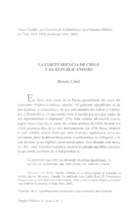 La independencia de Chile y el republicanismo La independencia de Chile y el republicanismo