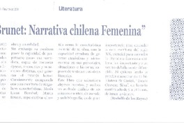 Marta Brunet: narrativa chilena femenina Marta Brunet: narrativa chilena femenina