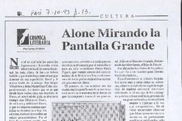 Alone mirando la pantalla grande Alone mirando la pantalla grande