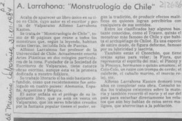 A. Larrahona, "Monstruología de Chile" A. Larrahona, "Monstruología de Chile"
