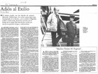 Adiós al exilio Adiós al exilio