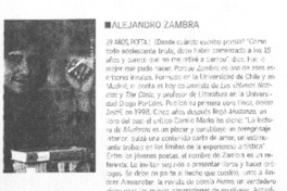 Alejandro Zambra Alejandro Zambra