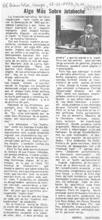 Algo más sobre Jotabeche Algo más sobre Jotabeche