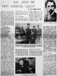100 años de don Samuel Lillo