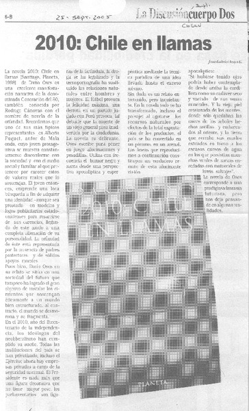 2010: Chile en llamas.