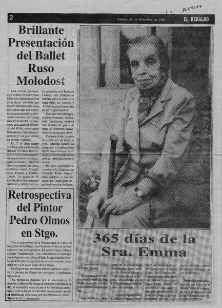 365 días de la sra. Emma  [artículo].