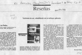 Acepta las piedras  [artículo] Hernán Felipe Errázuriz.