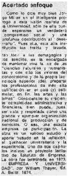 Acertado enfoque