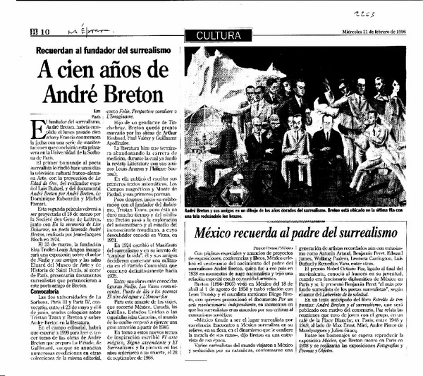A cien años de André Breton.