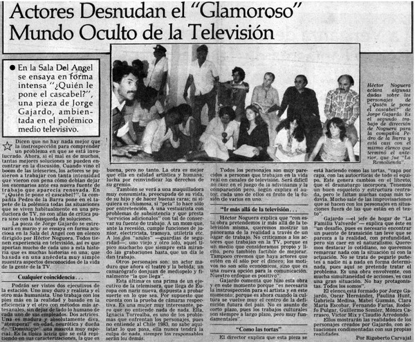 Actores desnudan el "glamoroso" mundo oculto de la televisión