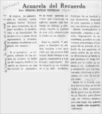 Acuarela del recuerdo  [artículo] Sergio Bueno Venegas.