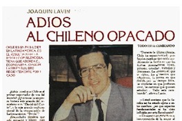 Adiós al chileno opacado