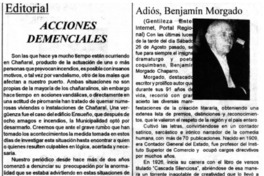 Adiós, Benjamín Morgado.