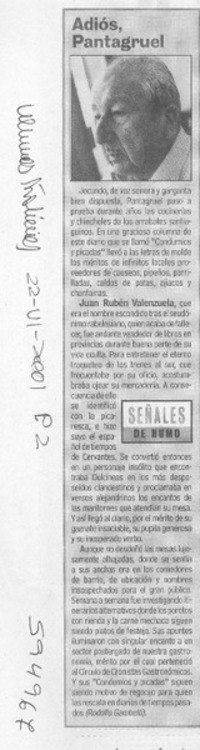Adiós, Pantagruel