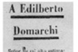 A Edilberto Domarchi