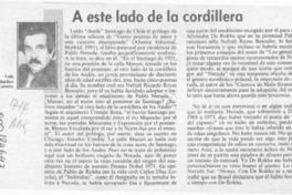 A este lado de la cordillera  [artículo] Luis Sánchez Latorre.