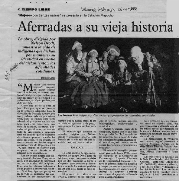 Aferradas a su vieja historia  [artículo] Jazmín Lolas.