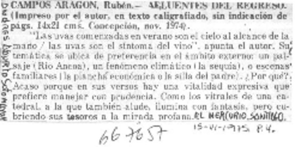 Afluentes del regreso  [artículo] André Aburto Sotomayor.