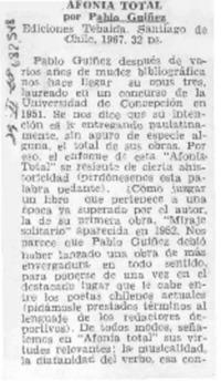 Afonía total.