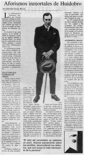Aforismos inmortales de Huidobro